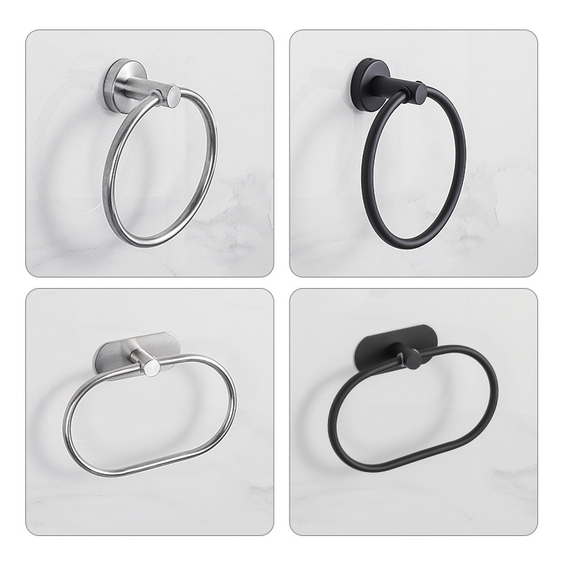 Cross-border toilet towel rack towel ring 304 stainless steel tissue holder hotel toilet paper holder bathroom hardware suit