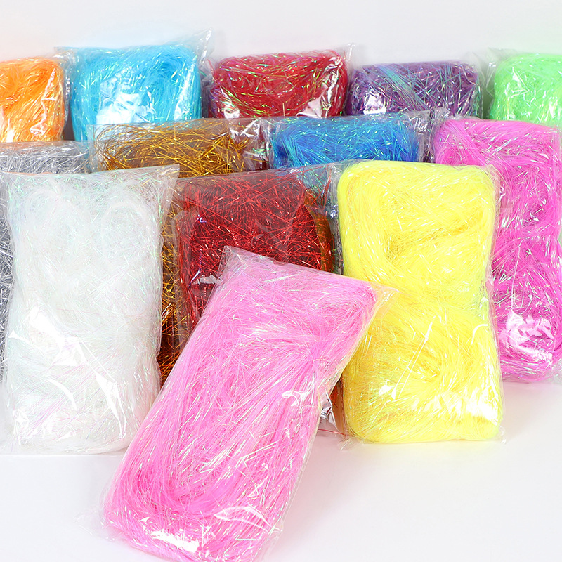 8G linear magic color silk high-end cosmetics jewelry filling material gift box filler silk raffia