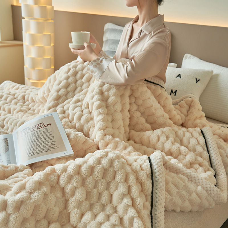 2024 New Turtle Fleece Multifunctional Blanket High Weight Faleinel Milk Fleece Blanket Double Warm Nap Blanket