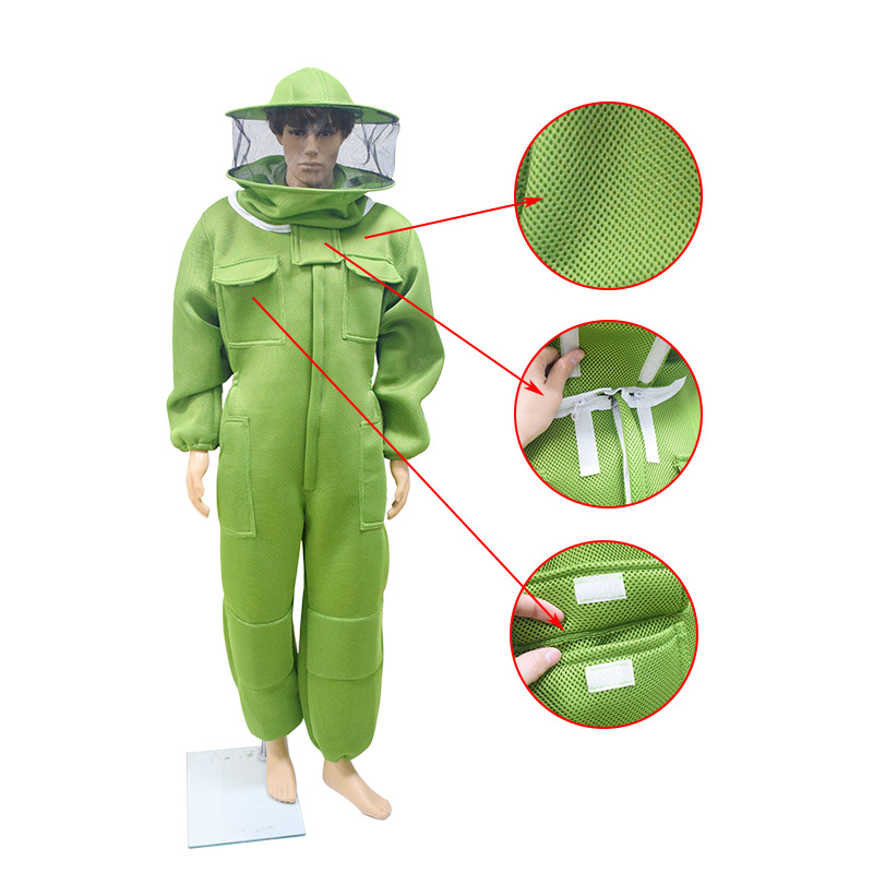 Green 3D Breathable Mesh Bee Protective Clothing Anti-bee Clothing Full-set Bee Clothing Special Anti-bee Clothing Protection