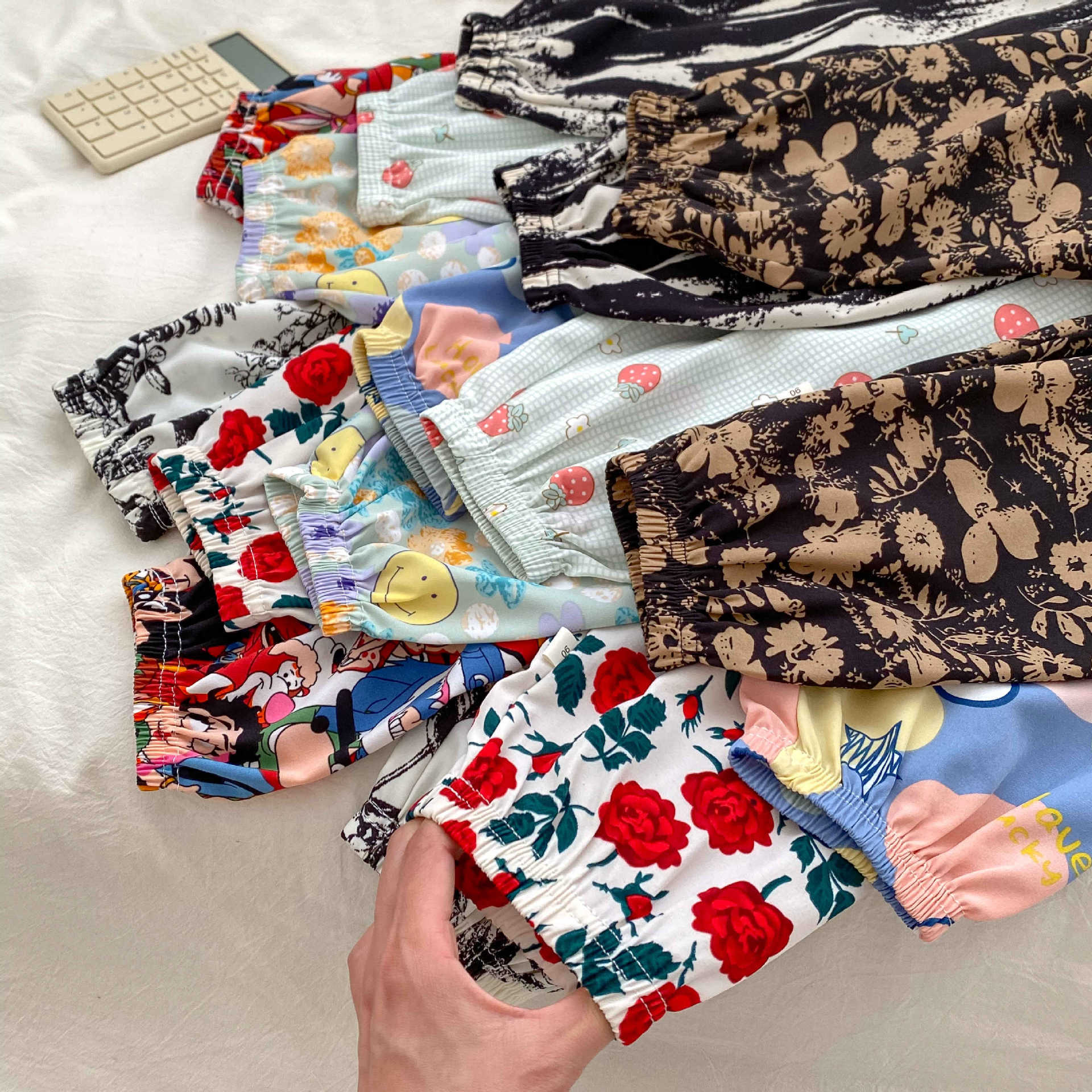 2024 new children's pajamas summer thin cotton silk broken card cotton children's air conditioning clothing boys and girls home clothes suit