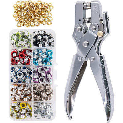 400 set of 11 color 5mm metal grommet set air hole punching pliers corns hole installation tool pliers air hole pliers