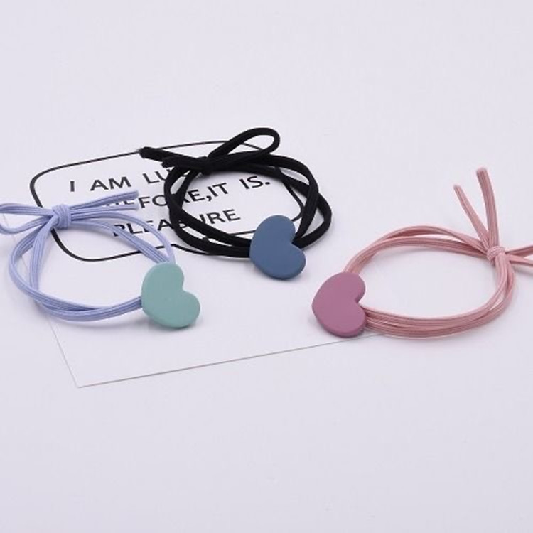 Elegant head rope Korean version of simple cute love personality hair rope Xiaoqing new bow student Hair ring headdress wholesale