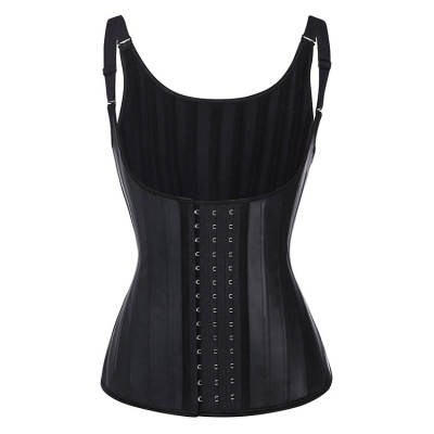 Factory cross-border direct sales smooth 25 steel bone rubber body shaping vest small shoulder strap rubber corset waist shaping