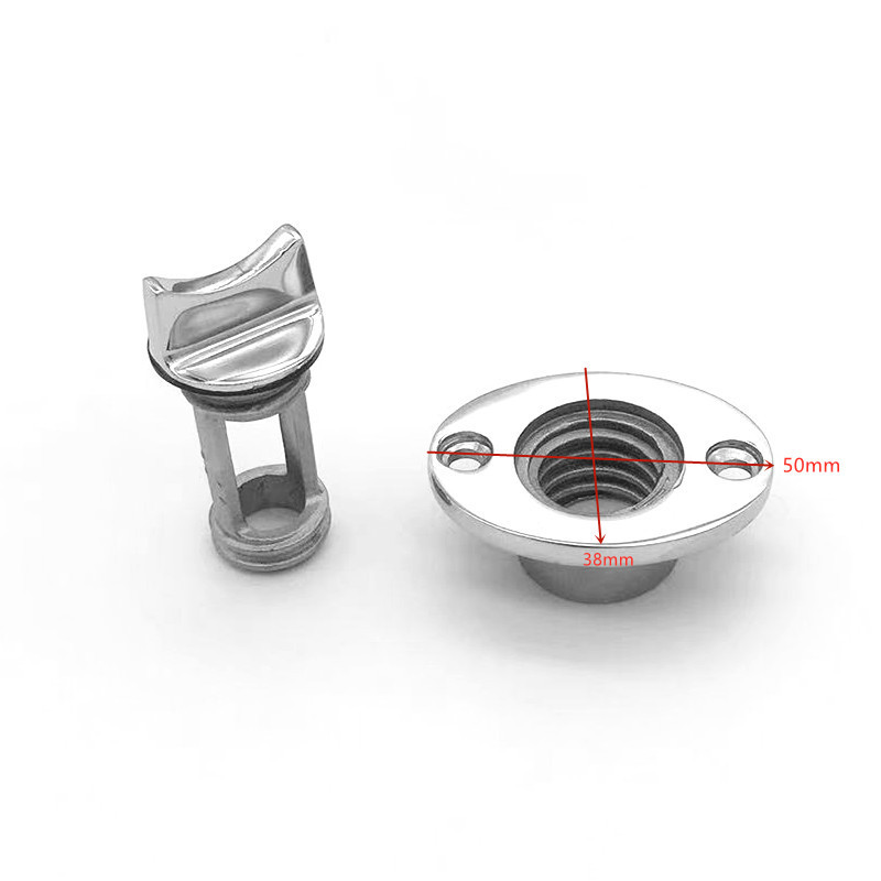Factory spot 316 stainless steel water plug Stern outlet drain port boat wire plug kayak water plug