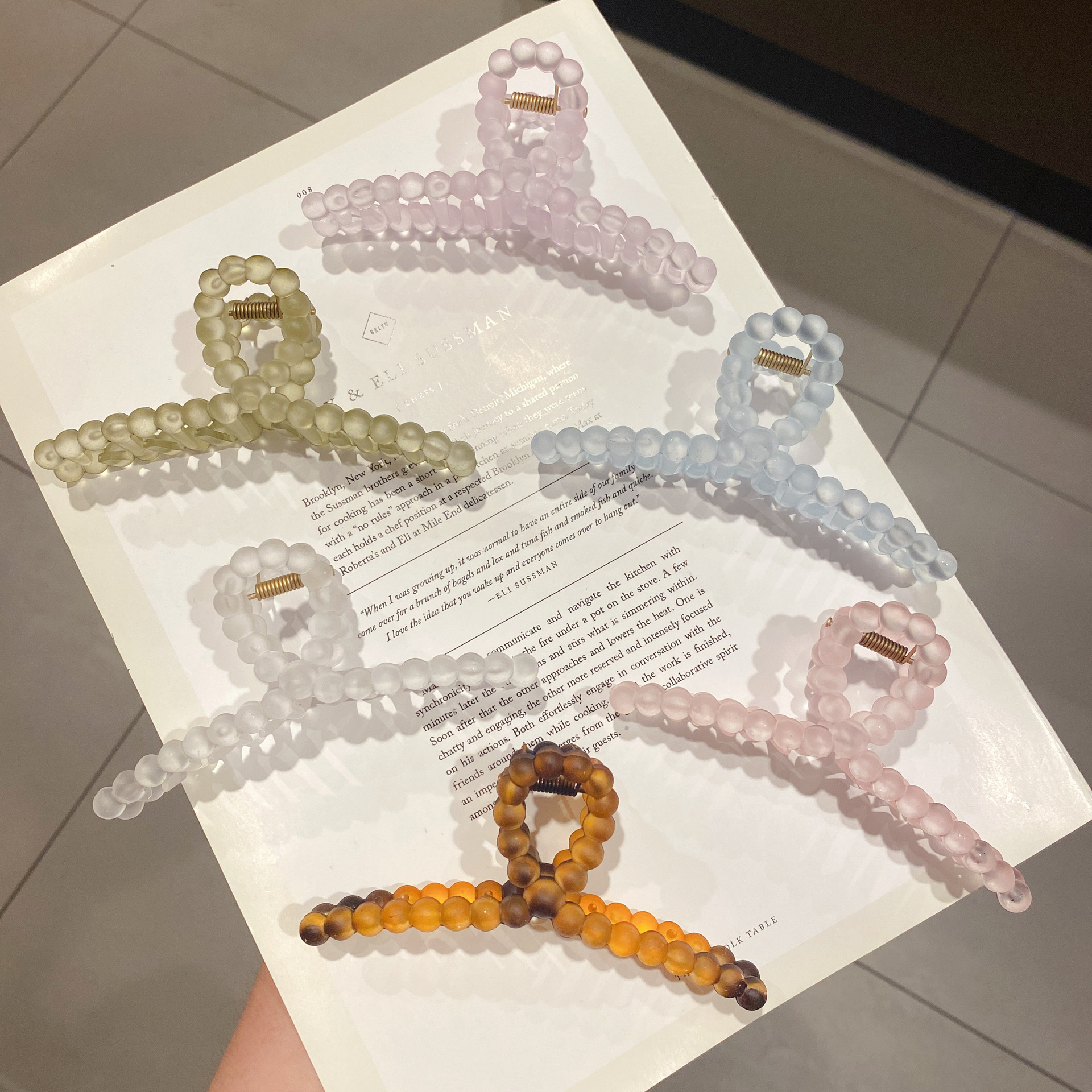 簡約氣質磨砂髮夾後腦勺抓夾女夏季個性鯊魚夾發卡感