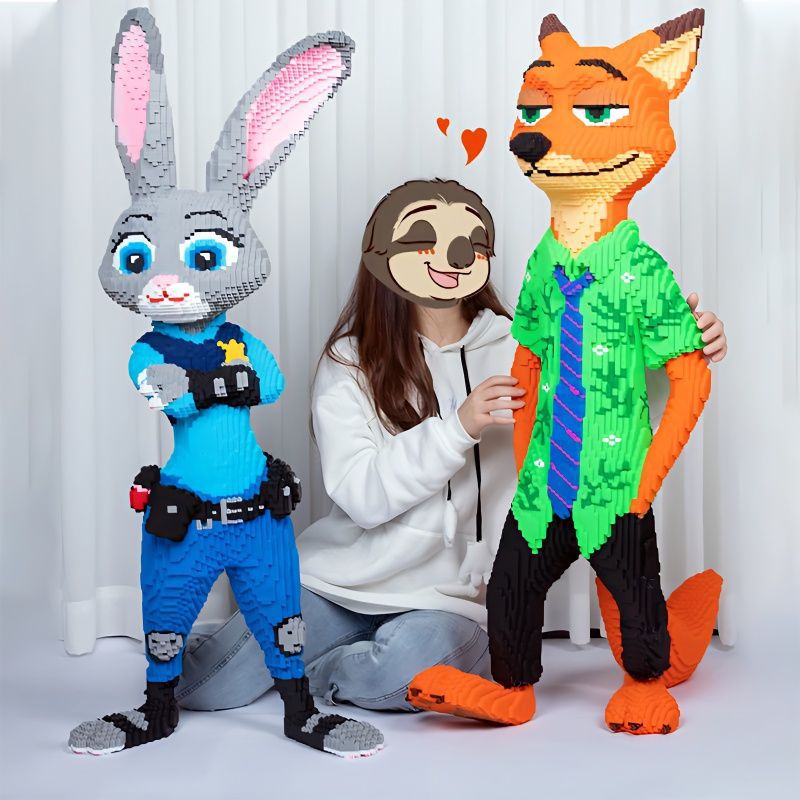 Super Large Crazy Animal City Nick Judy Building Blocks Adult High Difficulty Educational Assembling Toy Ornaments for Boys and Girls