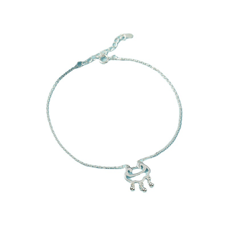 Anklet Women's Japanese Style Fresh and Cute Long Life Lock Tassel Light Beads Fashion Foot Jewelry This Year 2022 New