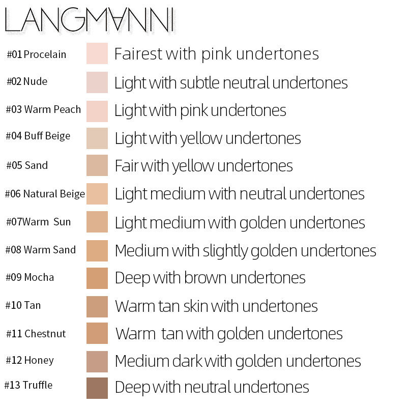 Langmanni/Langmani Pressing Foundation Matte kong Oil Cover xia Foundation European and American Makeup