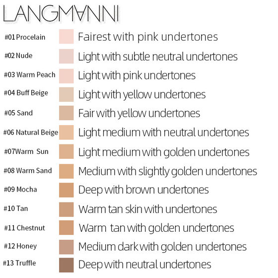 Langmanni/Langmani Pressing Foundation Matte kong Oil Cover xia Foundation European and American Makeup