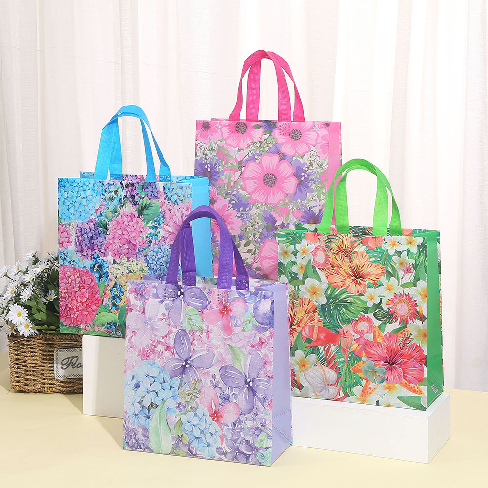 Takeaway waterproof bag wholesale non-woven handbag spot printed packaging bag can be fixed film gift bag