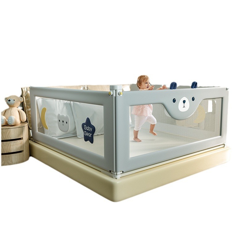 Factory supply pakey embroidered children's anti-falling bed universal baffle anti-falling protective bed fence