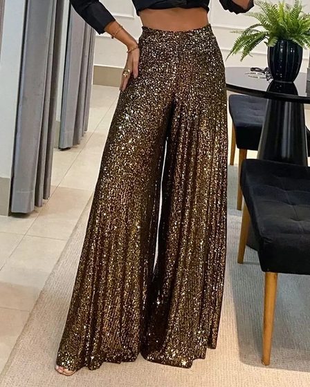 European and American Foreign Trade Women's Clothing 2022 Amazon Independent Station Solid Color Wide Leg Pants Women's High Waist Straight Pants