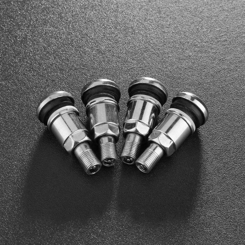 Flat bottom all steel TR525 stainless steel vacuum tire valve metal valve