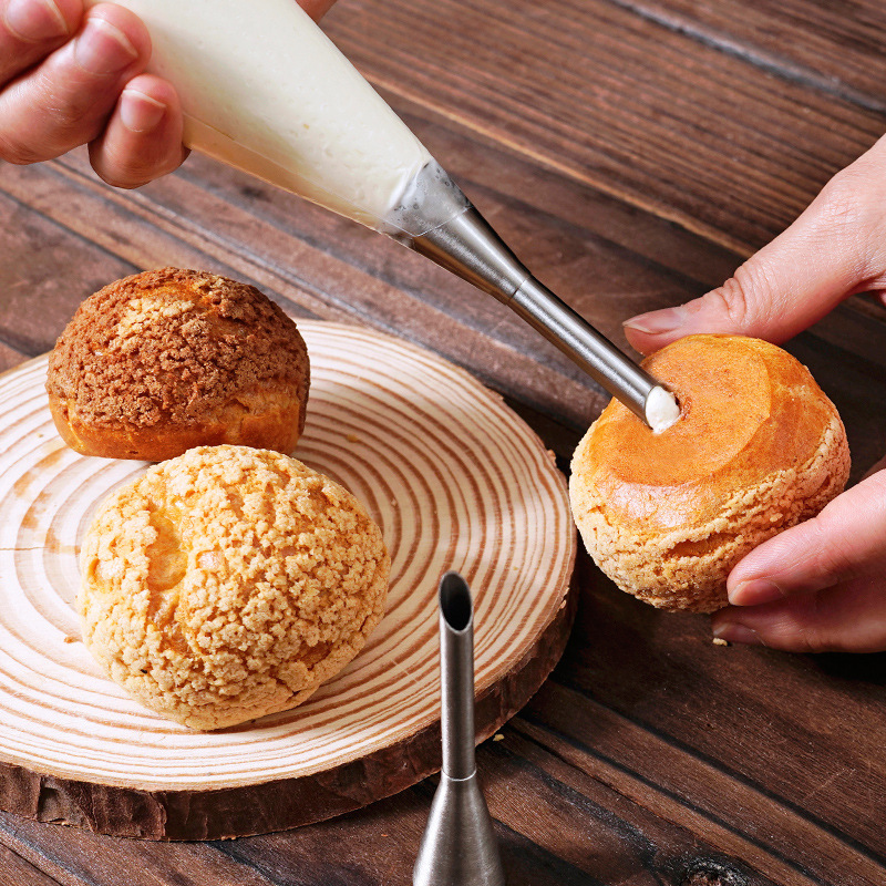 Stainless Steel Puff Mouth Cake Puff Cream Blossom Squeezer West Point Cake Baking Tool Size Set