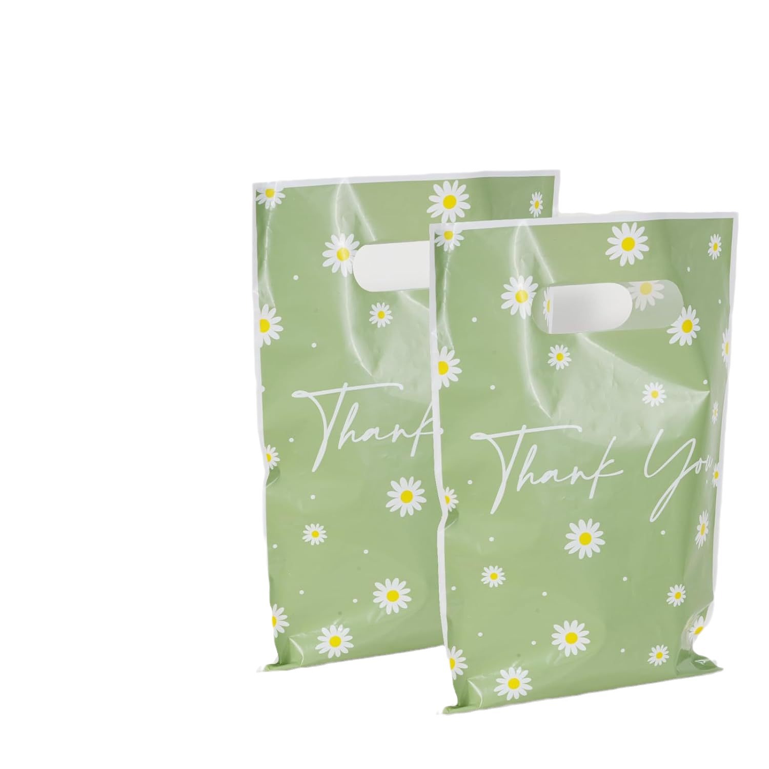 Green daisy thank you gift bag gift bag hand candy bag birthday party decoration