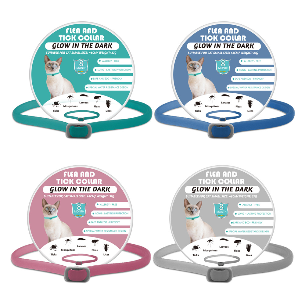 Amazon Hot Sale Plant Essential Oil Pet Collar Luminous Collar Spot Factory Direct Sale