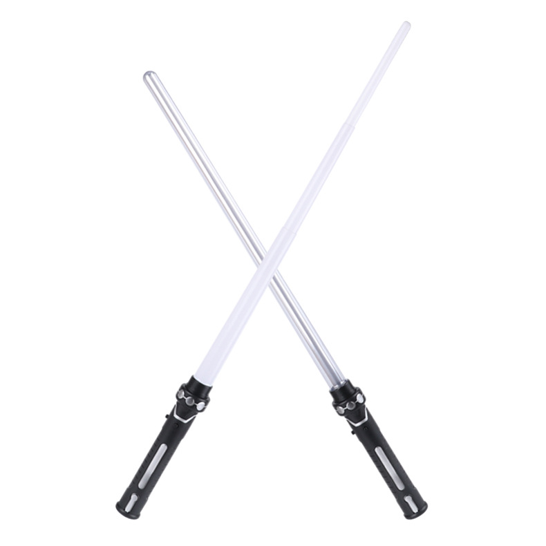 Cross-border Star Wars Laser Sword Telescopic Stick Glow Sword Stall Children's Toys Seven-color Two-in-One Flash Stick