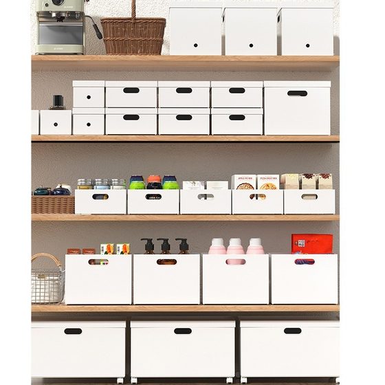 Japanese-style Bookshelf Right Angle Storage Box Household Large Cabinet Storage Box Snack Toy Plastic Box File Storage Basket