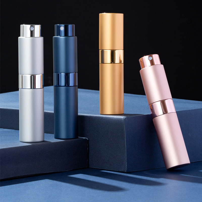 8ml15ml20ml round aluminum rotary perfume bottle glass liner high-end spray bottle empty bottle