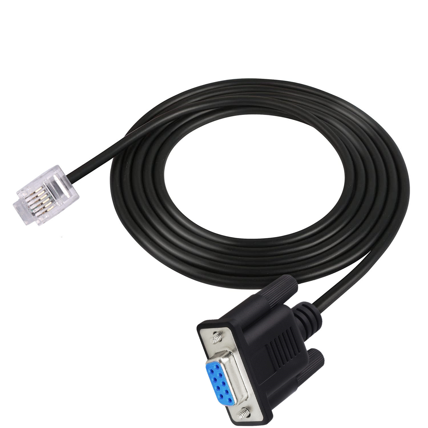RS232 DB9 pin female to RJ11 RJ12 6P6C Lan serial console cable