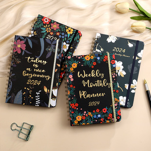 Amazon 2025 coil notebook weekly plan this A5 schedule this strap diary hard shell notebook customization