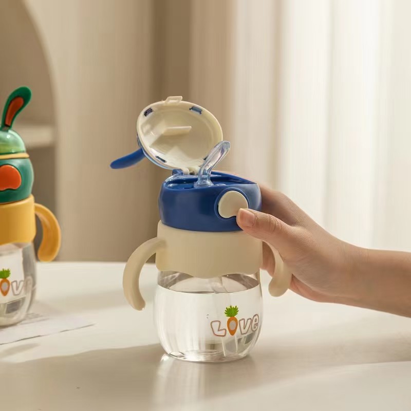 New Children's Water Cup School Kindergarten New Student Suction Cup Baby Rabbit Cartoon Cute Super Cute Kettle