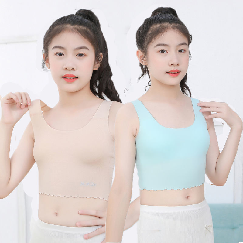Summer Girls' Vest Development Period Underwear Modal Anti-bump Girls Primary School Junior High School Children's Tube Top Inner Wear