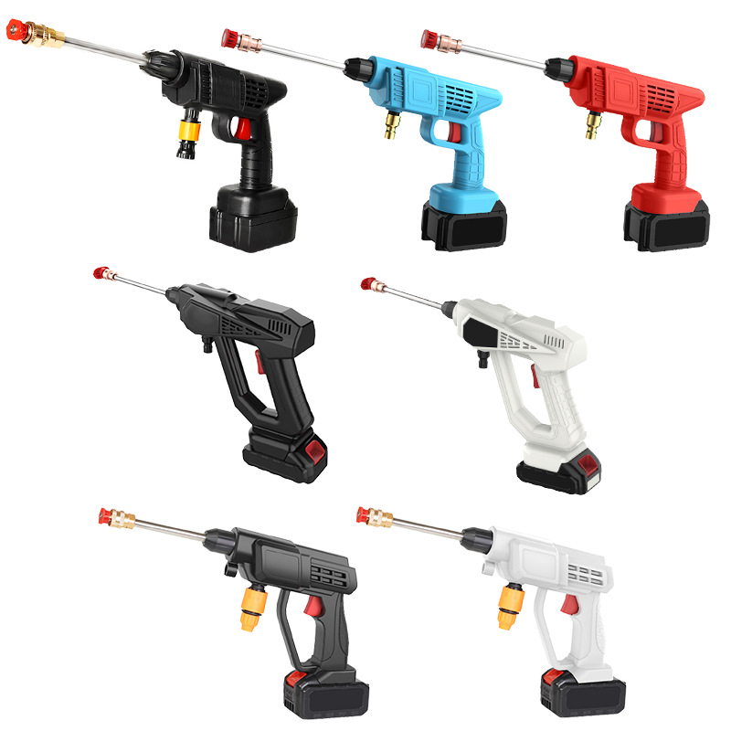 Wireless high-pressure car washing water gun electric car washing machine rechargeable car washing gun lithium battery factory direct sales car washer