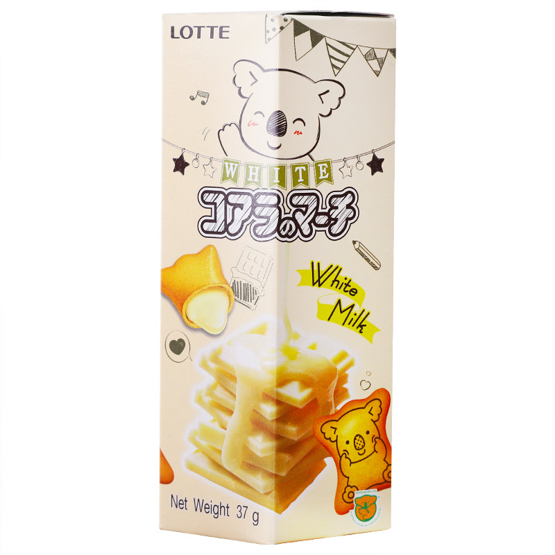 Thai imported snacks LOTTE LOTTE bear milk cheese chocolate flavor sandwich biscuits wholesale