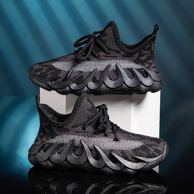 Children's Sneakers New 2023 Spring and Summer Comfortable Flying Woven Octopus Boys and Girls Running Shoes Coconut Shoes
