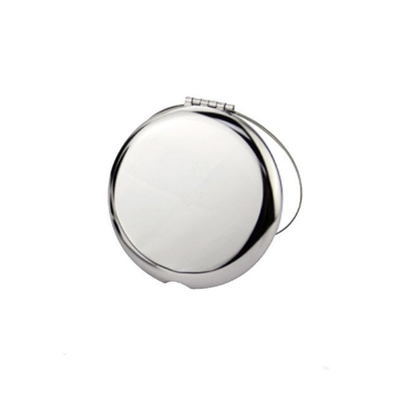 Mirror portable stainless steel portable round makeup mirror small mirror Metal Female hand-held drop-resistant solid color ins Square