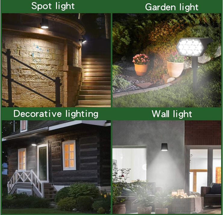 92LED Solar New induction Lawn Spotlight garden light