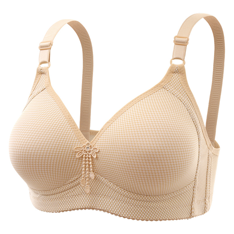 Neuer Sommer-BH für Damen, Push-Up, kabelloser BH für mittleres und älteres Alter, dünner, antischlaffer, atmungsaktiver Mama-Unterwäsche-BH für Damen_voghion.com