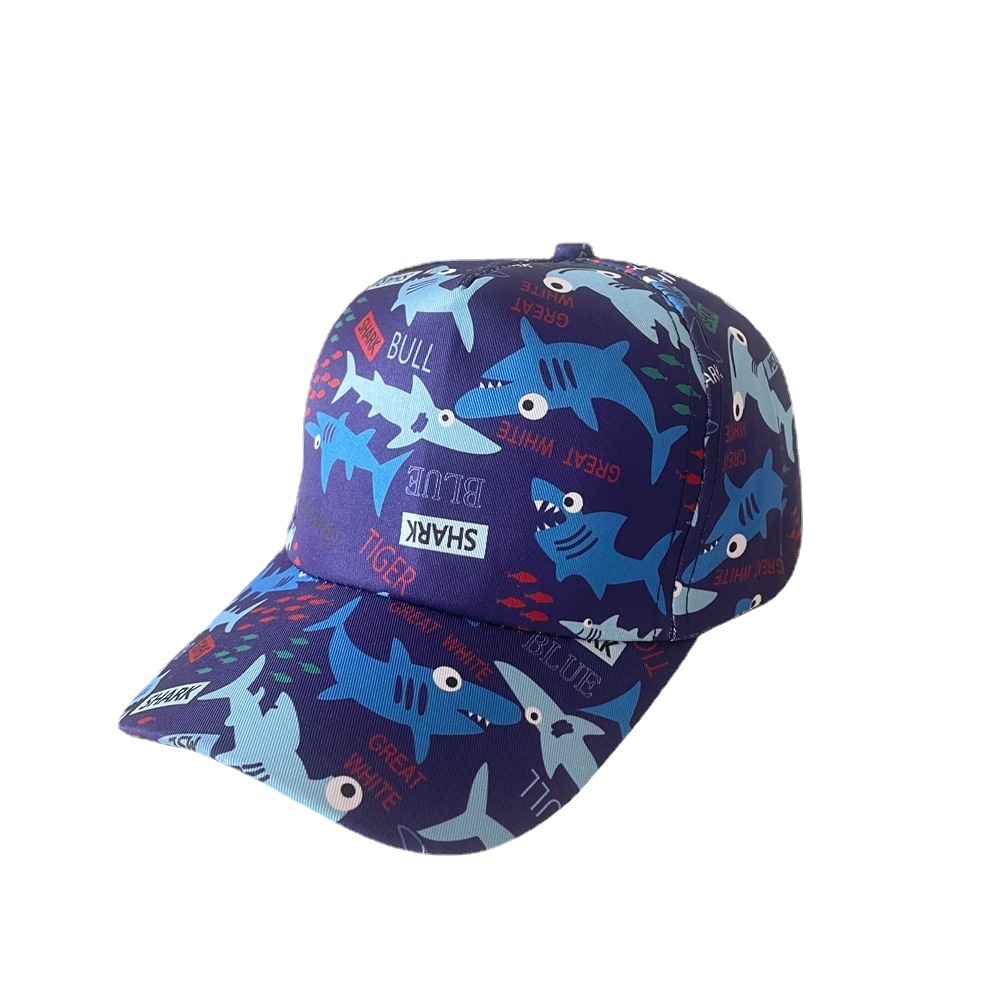 Manufacturers foreign trade Amazon children's baseball cap spring and summer boys animal printed cap outdoor beach sun hat
