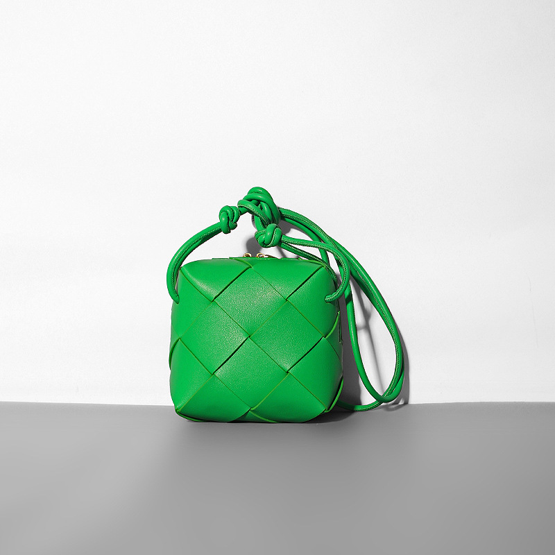 2024春夏新品編織小方包盒子包菱格小香風斜跨單肩mini小包包bags