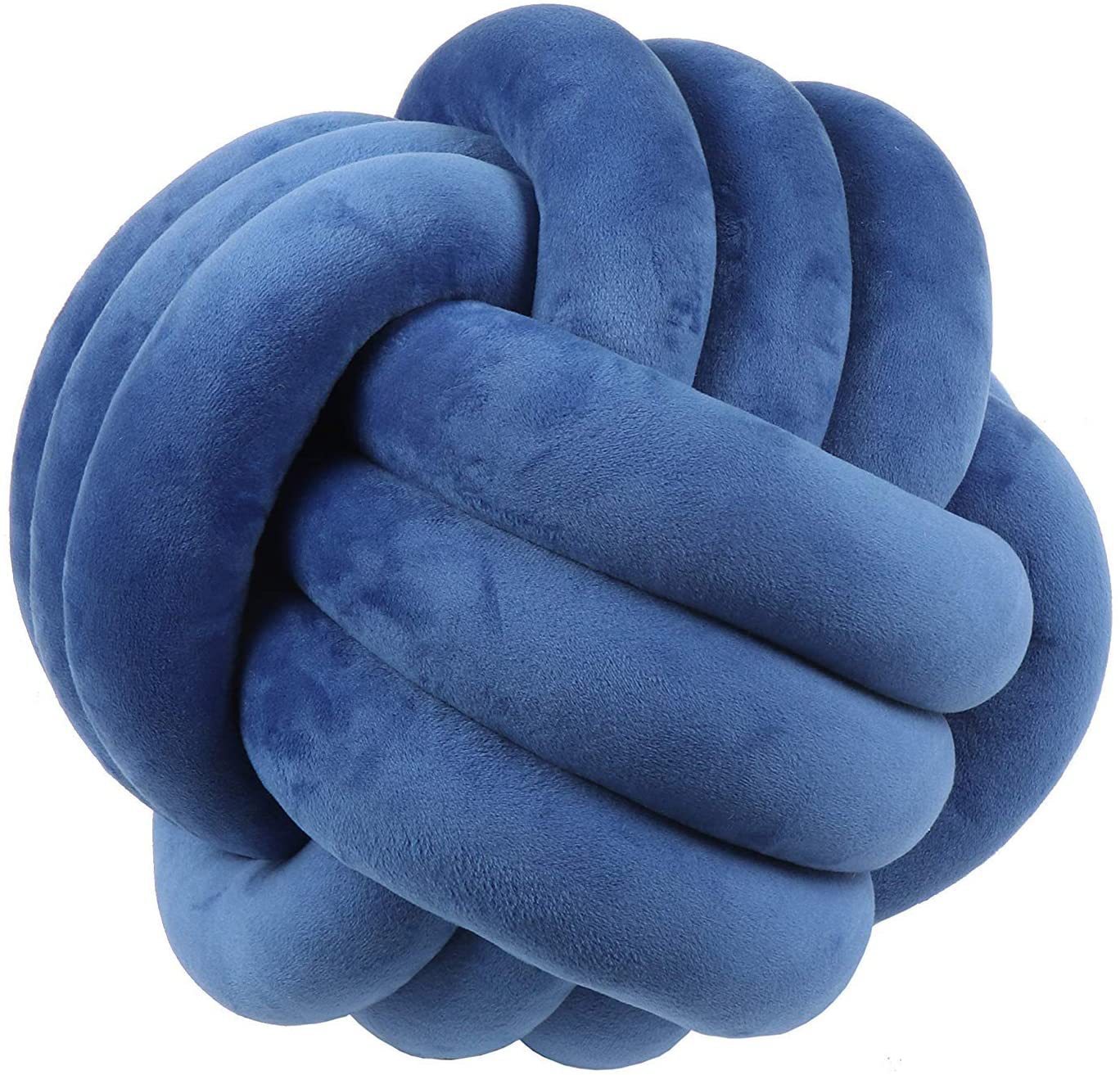 Nordic fur ball pillow three-strand rope knotted ball pillow hand-woven velvet pillow cushion knot Bay window mat