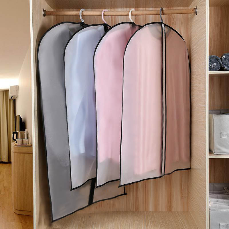 Clothes Dust Cover Hanging Pocket Washable Household Coat Dust Bag Anti-Hanging Clothes Set Wholesale Factory