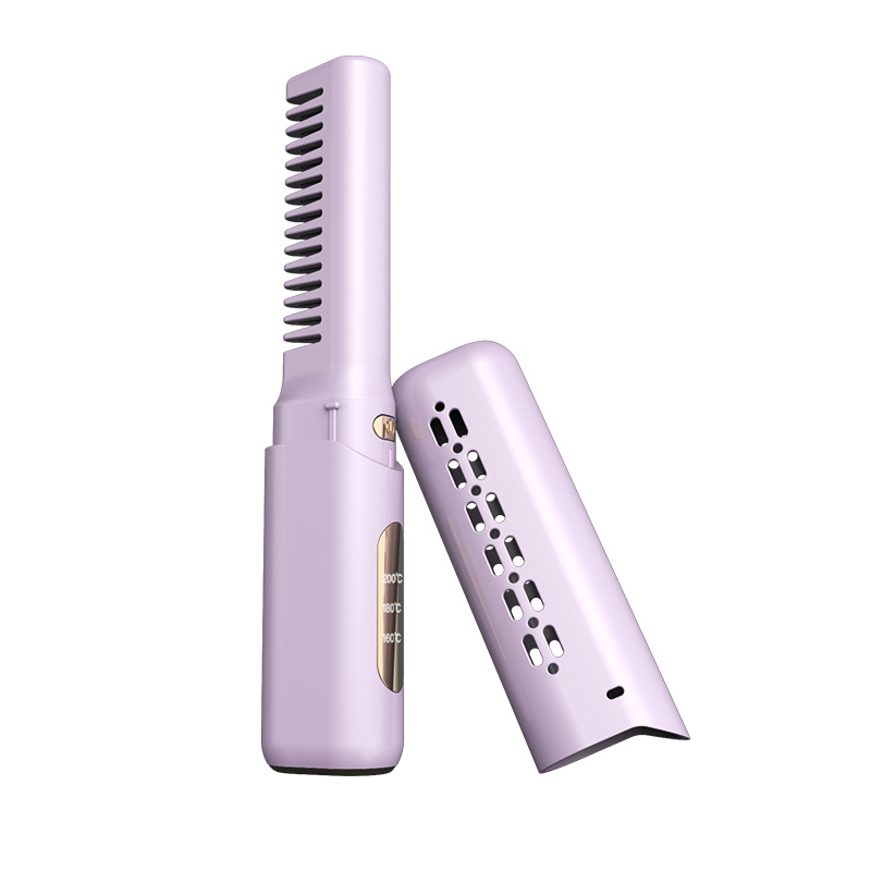 New LCD Mini Straight Hair Comb Portable Wireless Straight Hair Comb Roll Straight Dual-purpose Travel Straight Hair Comb