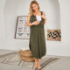 Summer European and American Breastfeeding Pregnant Women's Skirt Vest Women's Home Clothes Nightdress Modal Man Cotton Casual Pleated Long Skirt