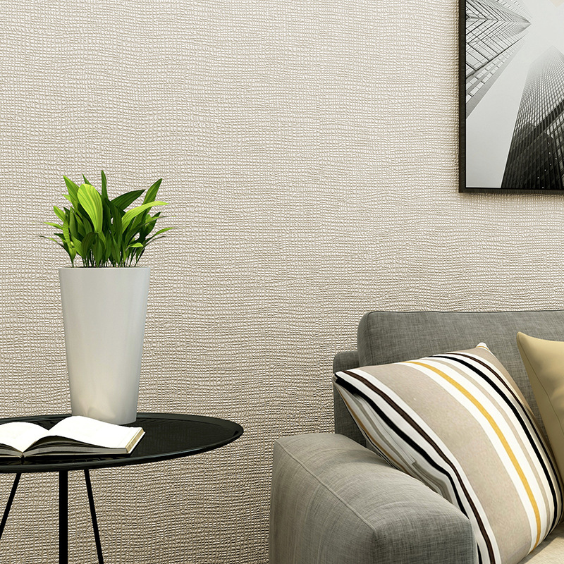 Nordic minimalist wallpaper solid color bedroom living room hotel hotel bright pearl engineering wallpaper