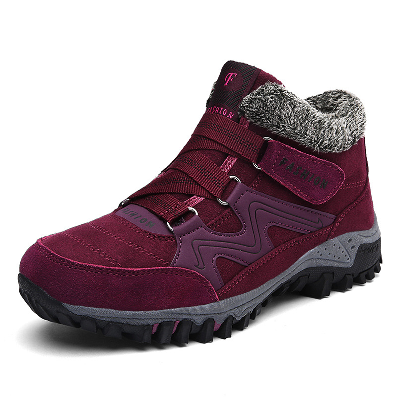 2022 Winter Middle-aged and Elderly Walking Shoes Fleece-lined Warm Outdoor Shoes Women's Shoes Thickened Sports Shoes for the Elderly Cotton Shoes for Men and Women