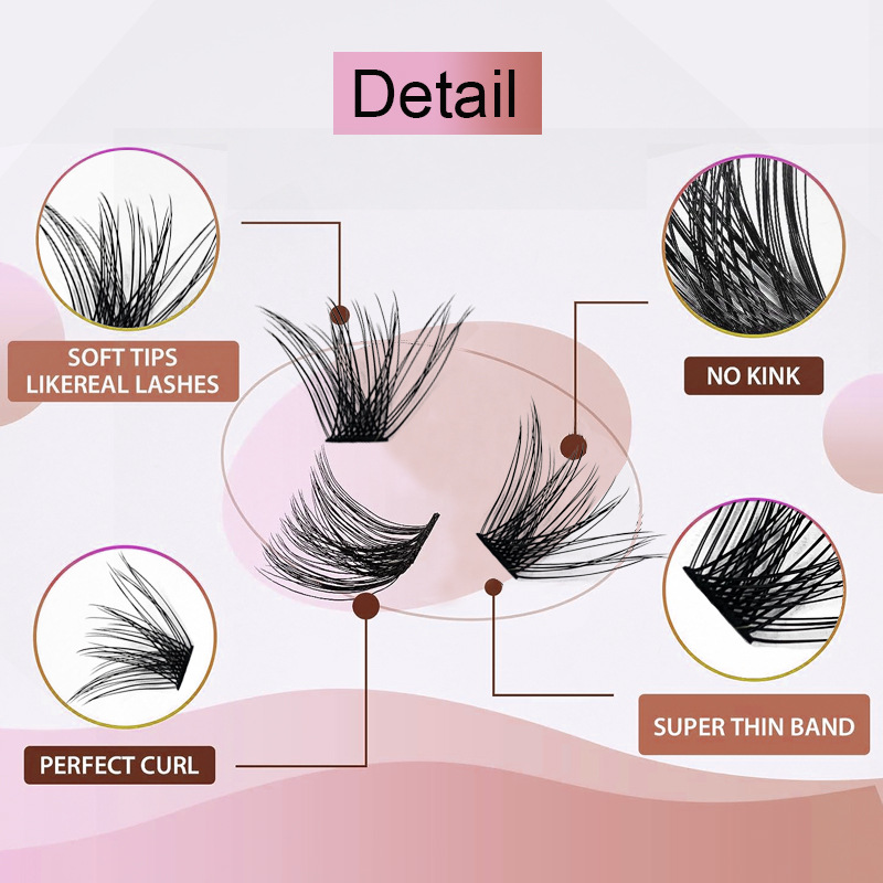 Cross-border DIY self-grafting eyelash segmentation large capacity natural thick European and American Amazon new false eyelashes wholesale