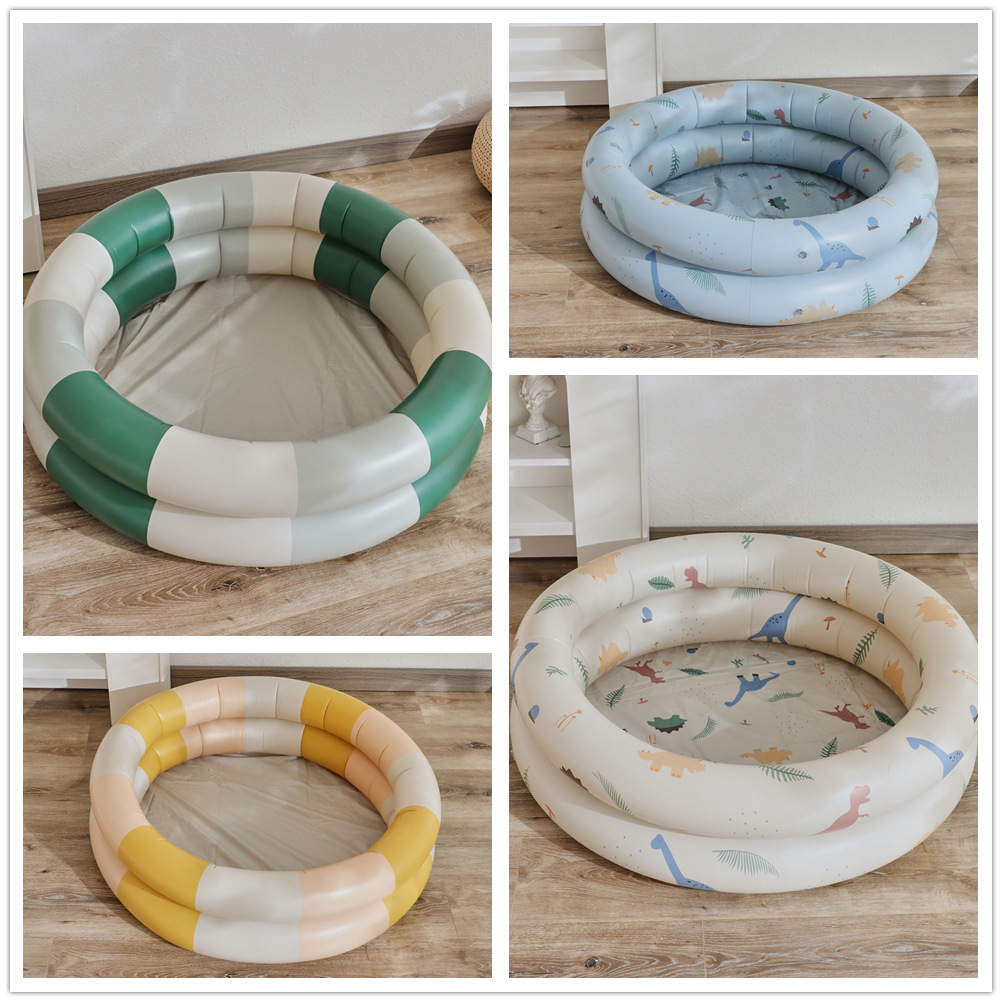 Danish Striped Children's Inflatable Swimming Pool Household Thickened Dinosaur Baby Vintage Pool Kids Bathing Ocean Ball
