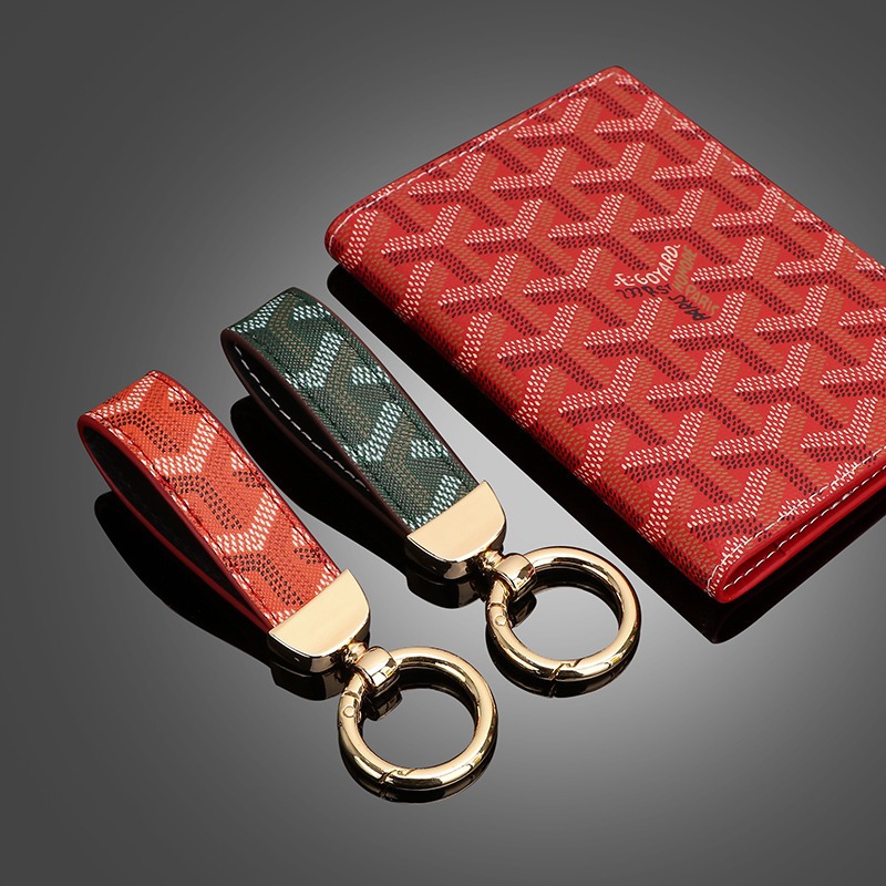 Car key chain gao file men's and women's cute simple ins online popular creative leather key chain gift luxury car buckle