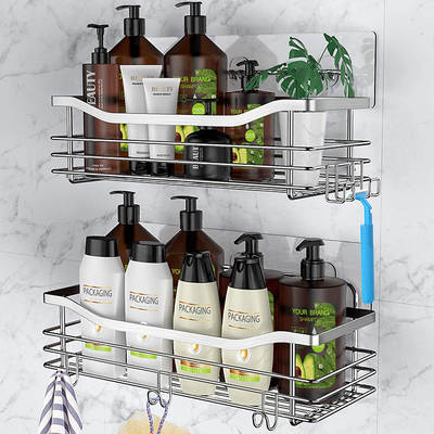 Amazon Cross-border Bathroom Wall Hanging Stainless Steel Rack Toilet Toilet Toiletries Storage Rack Punch-free