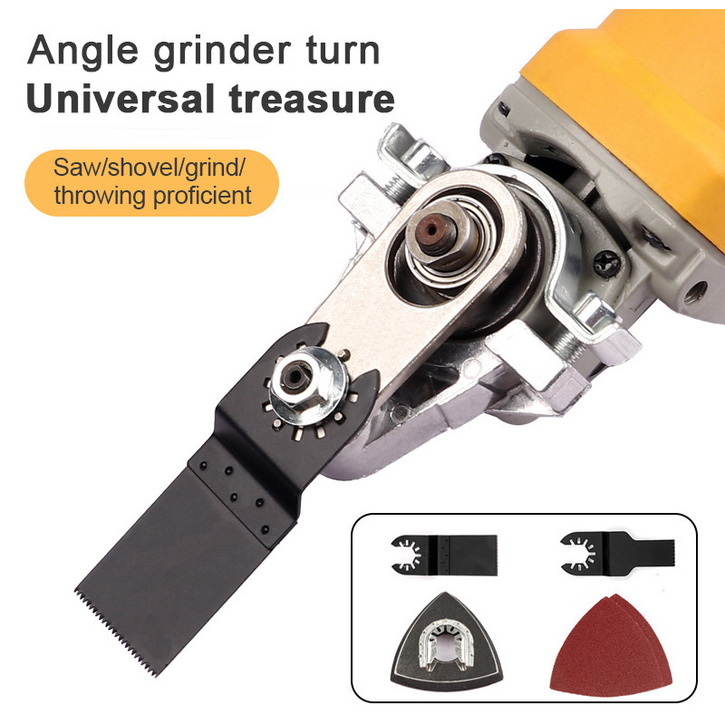 Cross-border angle grinder change universal treasure conversion head woodworking trimming machine change electric shovel cutting machine accessories oscillation tool