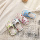 New Four Seasons linen slippers children's simple cartoon cute boys and girls home indoor non-slip sweat-absorbing