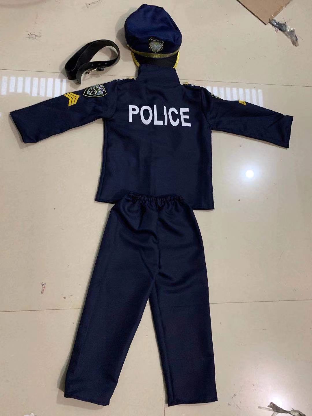 萬聖節兒童警察服角色扮演小孩遊戲服表演萬聖節變裝舞會派對服裝
