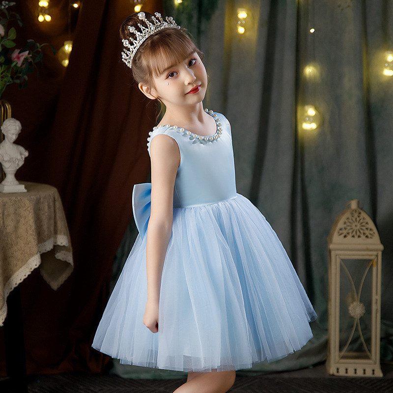 Cross-border Princess Dress for Girls Children's Wedding Dress Flower Children's Dress Host Piano Costume Vessel Dress